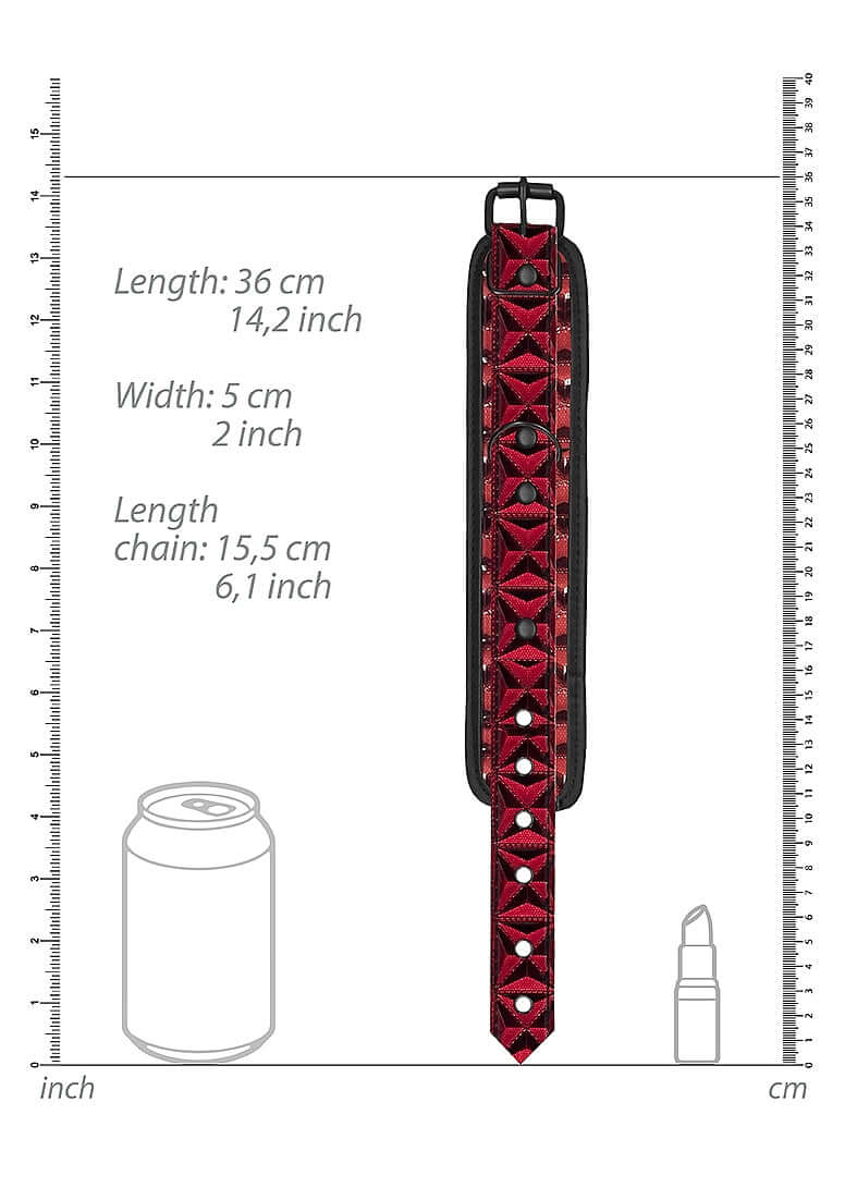 OUCH! LUXURY HAND CUFFS BURGUNDY-3