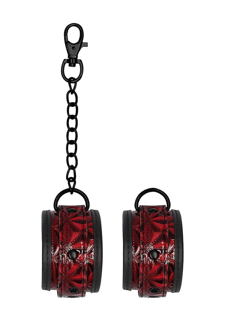 OUCH! LUXURY HAND CUFFS BURGUNDY-5