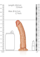 REALROCK 7IN REALISTIC DILDO CURVED TAN-2