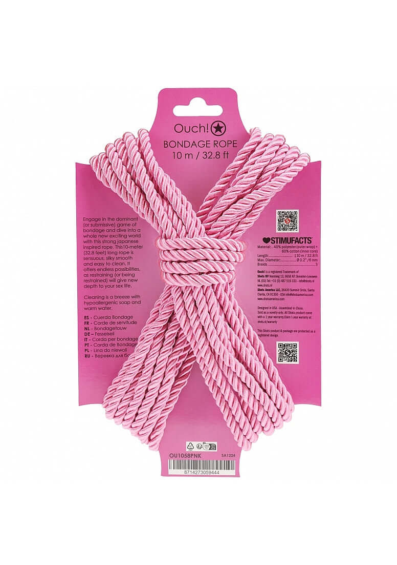 OUCH! BONDAGE ROPE 10 METERS PINK-1