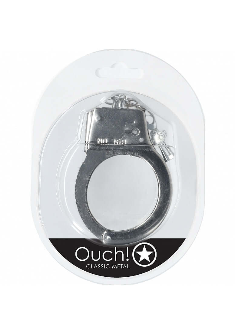 OUCH! CLASSIC METAL HANDCUFFS SILVER-1