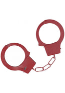 OUCH! CLASSIC METAL HANDCUFFS RED-0