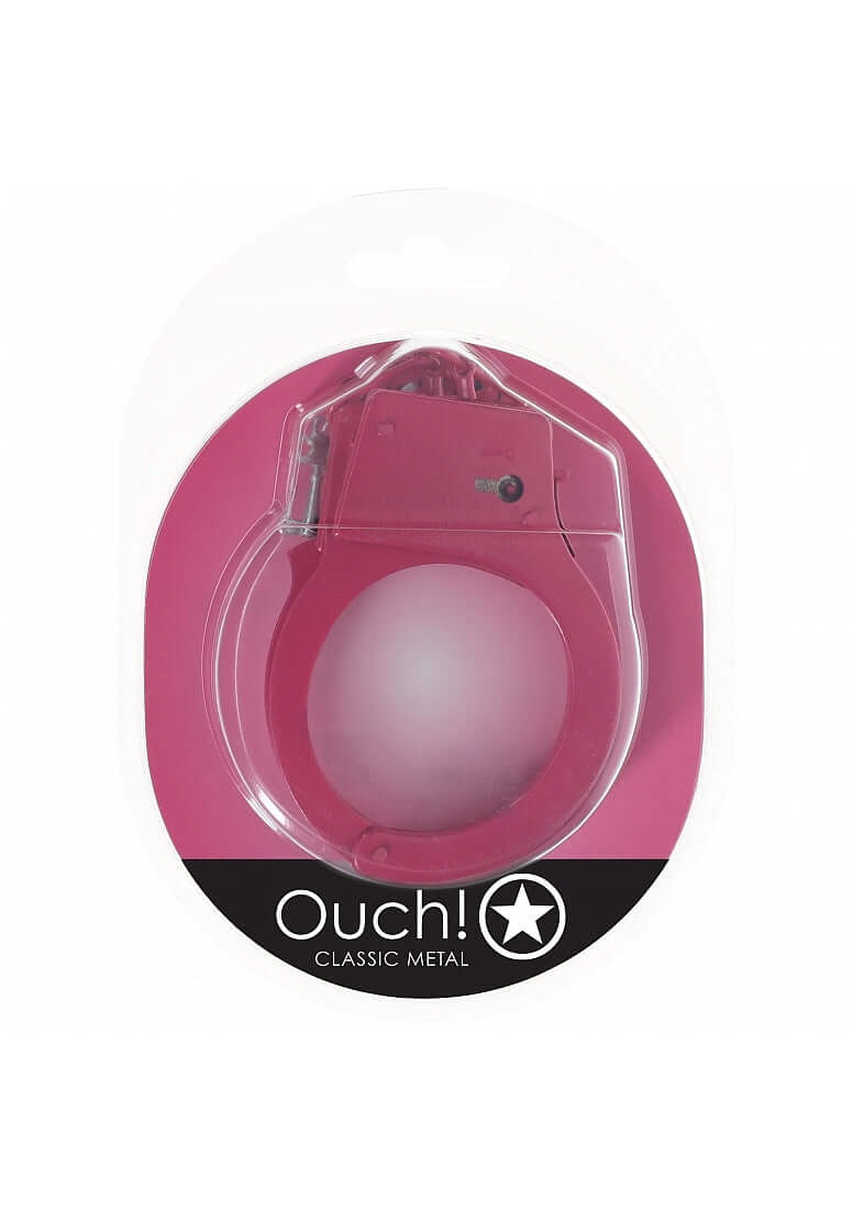OUCH! CLASSIC METAL HANDCUFFS PINK-1