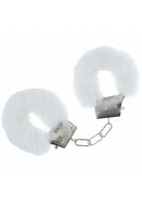 OUCH! CLASSIC FLUFFY HANDCUFFS WHITE-0