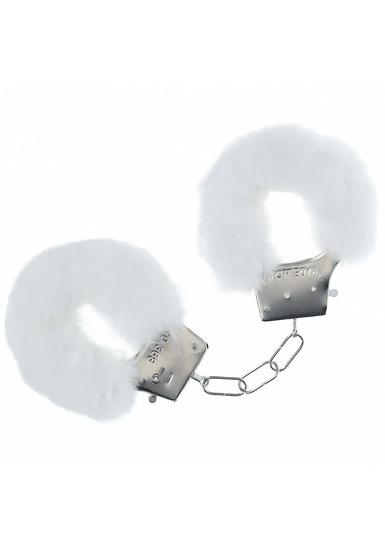 OUCH! CLASSIC FLUFFY HANDCUFFS WHITE-0