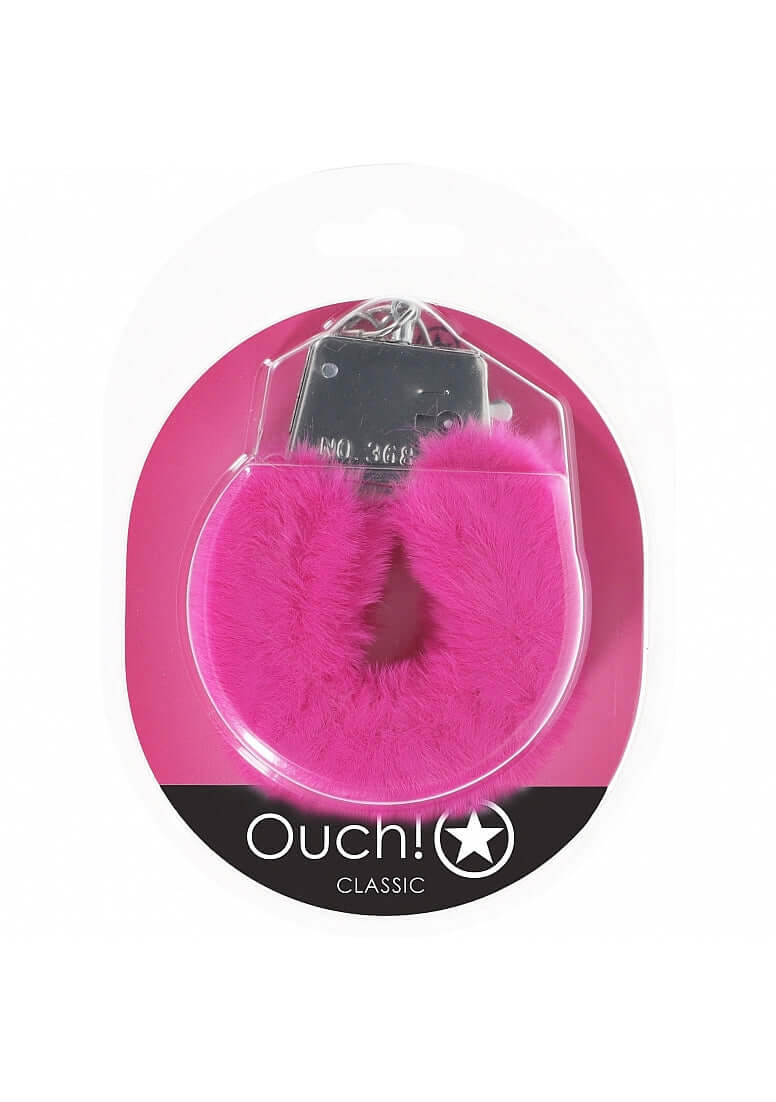 OUCH! CLASSIC FLUFFY HANDCUFFS PINK-1