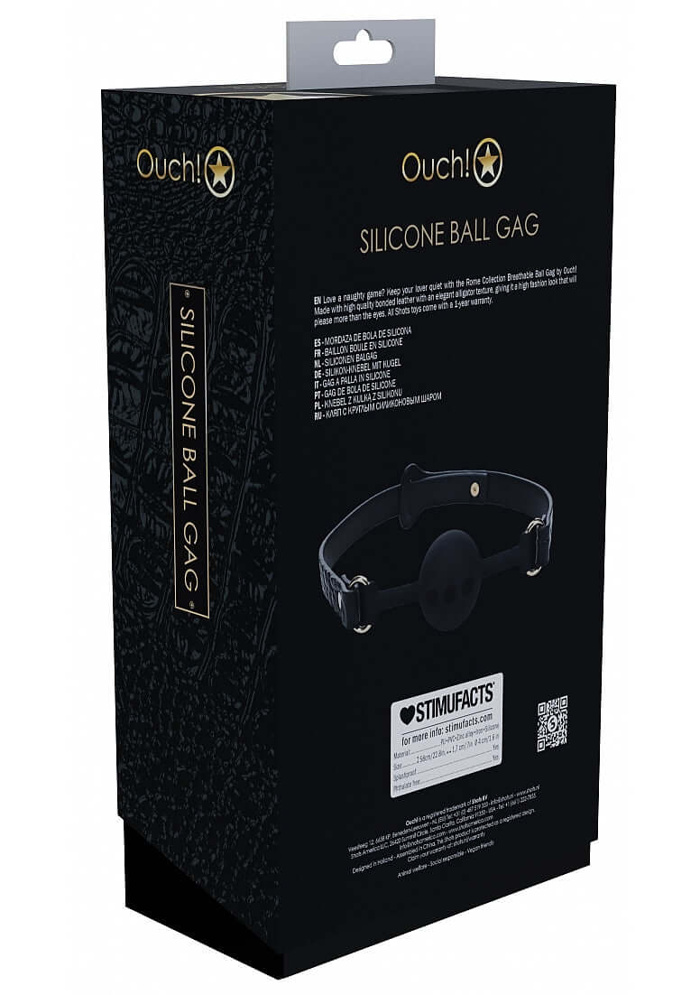 OUCH! ROME COLLECTION SILICONE BALL GAG-2