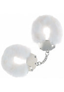 OUCH! HEAVY DUTY FLUFFY HANDCUFFS WHITE-0