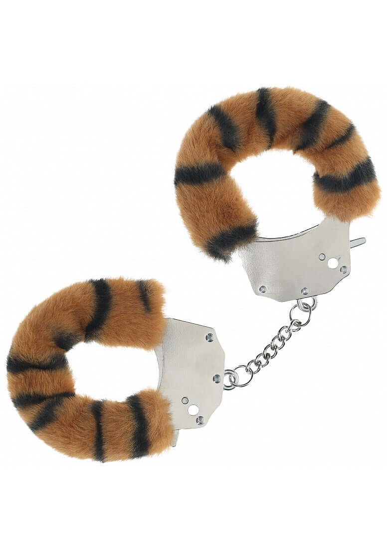 OUCH! HEAVY DUTY FLUFFY HANDCUFFS TIGER-0