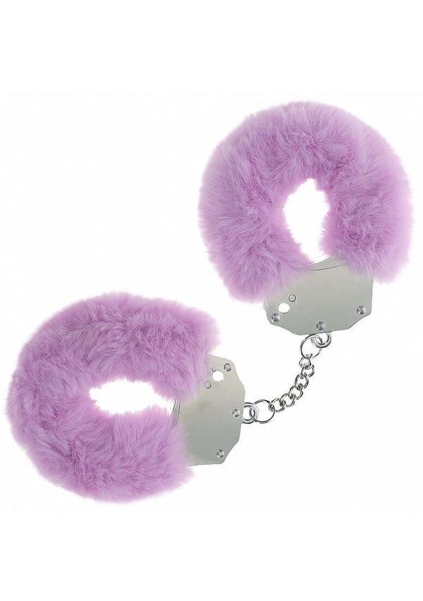 OUCH! HEAVY DUTY FLUFFY HANDCUFFS LAVENDER-0