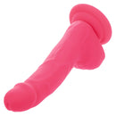 Neon® Silicone Studs® 6 Inch pink vibrant realistic pleasure dildo, lifelike design, pure silicone, colorful fun.
