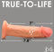 JOCK Real Skin 8” Vibrating Silicone Dildo - Ultra Realistic Dual Density, Suction Cup Base