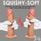 JOCK Real Skin 8” Vibrating Silicone Dildo - Ultra Realistic Dual Density, Suction Cup Base