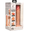 JOCK Real Skin 8” Vibrating Silicone Dildo - Ultra Realistic Dual Density, Suction Cup Base