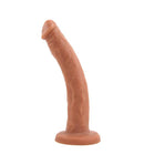 Vixen Slim Vixskin Realistic Curved Dildo 8.5 inch Caramel featuring realistic design and dual-density silicone.