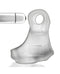 LED-enhanced Glowsling Clear Ice Cock Sling by Oxballs for added pleasure and fun.