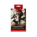 Sei Mio Silent Authority Progressive Interchangeable Ball Gag Set packaging featuring model with tattoos.