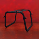 Sei Mio Majestic Mount Cuff-Ready Queening & Positioning Stool on a red background, showcasing its sturdy design.