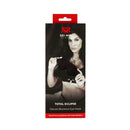 Sei Mio Total Eclipse Deluxe Blackout Mask packaging showing a woman wearing the mask for complete sensory immersion.