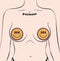 Woman wearing Pastease glitter velvet trippy smiley face pasties, perfect for adding style and happiness to summer festival outfits