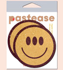 Trippy Smiley Face Pasties by Pastease® made from glitter velvet, perfect for summer festivals and adding happiness to any outfit