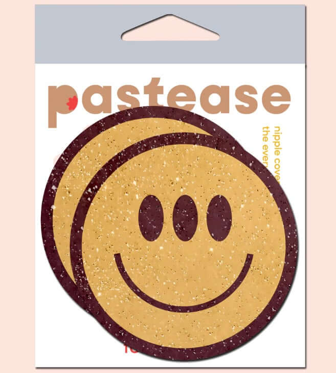 Trippy Smiley Face Pasties by Pastease® made from glitter velvet, perfect for summer festivals and adding happiness to any outfit
