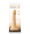 7 inch Vibrating Dildo Colours Pleasures Vanilla packaging showcasing realistic details and powerful suction cup.