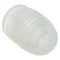 Clear ribbed stroker for multi-textured pleasure, made from soft, tight, and stretchy material, offering a snug and comfortable fit.
