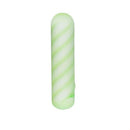 Softies Dual Layer Vibrating Bullet 4 inches Green, compact silicone vibrator for powerful pleasure.