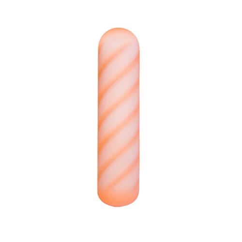 Softies Dual Layer Vibrating Bullet 4 inches Orange, a silky smooth and compact vibrator with dual-layer silicone.
