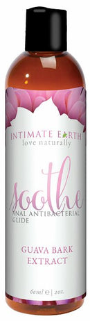 Soothe Anal Anti-Bacterial Glide 2 Oz bottle with natural ingredients for intimate care.
