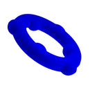 Oxballs Spinner Single Silicone Cock Ring Glacier in blue silicone, featuring a flexible and durable design for enhanced support.