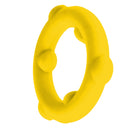 Oxballs Spinner Single Silicone Cock Ring Yellow - Durable and flexible design for secure comfort fit.