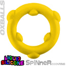 Oxballs Spinner Single Silicone Cock Ring Yellow made from durable liquid silicone for comfort and flexibility