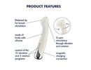 Satisfyer Spinning G-Spot 1 Rotating G-Spot Vibrator features flattened tip, body-safe silicone, and magnetic charging.