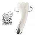Satisfyer Spinning G-Spot 1 Rotating G-Spot Vibrator showcasing vibration and rotation features.