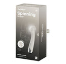 Satisfyer Spinning G-Spot 1 Rotating G-Spot Vibrator packaging showcasing a sleek design with vibration options.