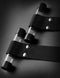 Close-up of Command Bondage Door Cuffs featuring high-strength acrylic tubes and industrial nylon straps for BDSM use.