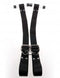 Command Bondage Door Cuffs featuring industrial strength nylon straps and secure acrylic tube design for BDSM enthusiasts.