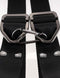 Close-up of Command Bondage Door Cuffs featuring industrial-strength nylon straps and metal attachments.
