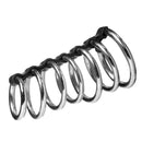 Strict Leather 7 Gates of Hell Chastity Device Black featuring nickel plated steel rings and leather strap.