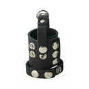 Strict Leather Cock Strap and Ball Stretcher Large with silver hardware and black leather design
