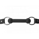 Strict Leather Silicone Bit Gag featuring a sleek design and metal rings for pony play and bondage.