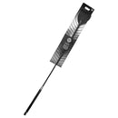 Master Series Mare Black Leather Riding Crop on display with packaging.