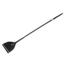 Master Series Mare Black Leather Riding Crop with springy handle and flat leather tip for controlled impact play.