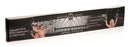 Master Series Levitate 36 Inch Steel Suspension Bar Black packaging with bondage accessories and compliance message.