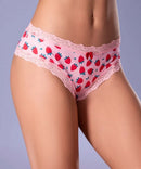Sweet Treats Boy Short with Strawberry Print and Lace Trim in S/M Size