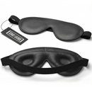 Strict Leather Padded Blindfold, black leather blindfold with cushioned interior for sensory play.