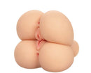 Life-sized realistic 4-hole masturbator with textured chambers in Ivory made from PureSkin material for ultimate pleasure experience.