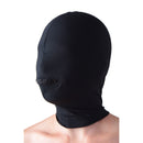 Strict Leather Zippered Eyeless Bondage Hood Black for sensory deprivation and power exchange, fully encloses the head.
